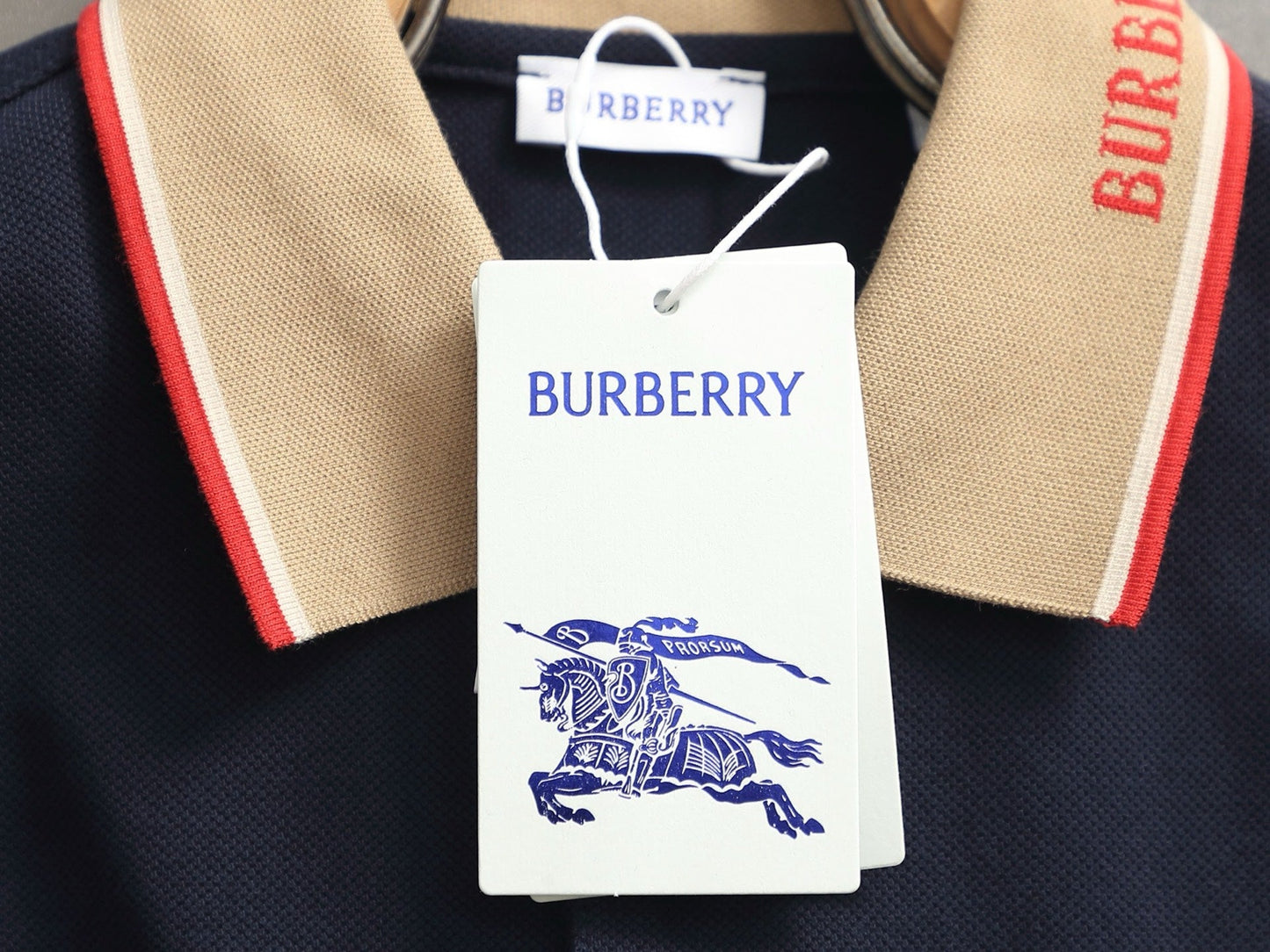 260415 New high-quality checked patchwork knit collar polo shirt