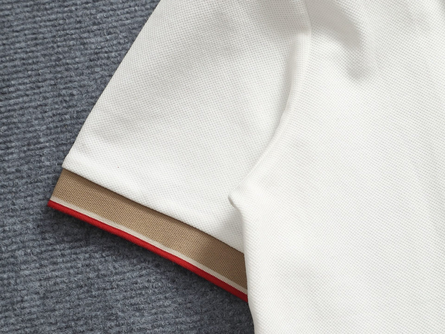 260415 New high-quality checked patchwork knit collar polo shirt