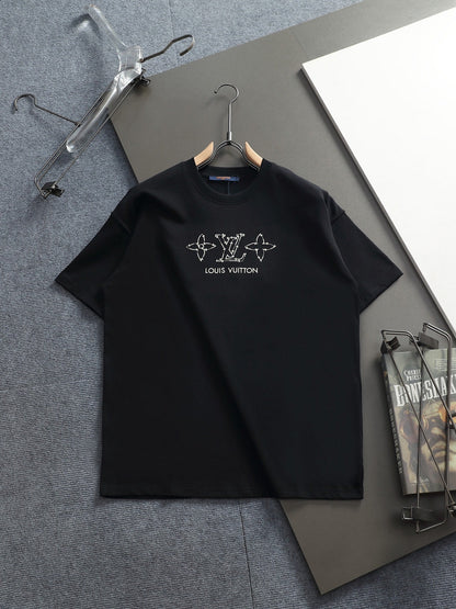 260415 New high-quality simple embroidery design T-shirt