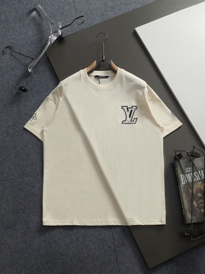 260415 New high-quality simple embroidery design T-shirt