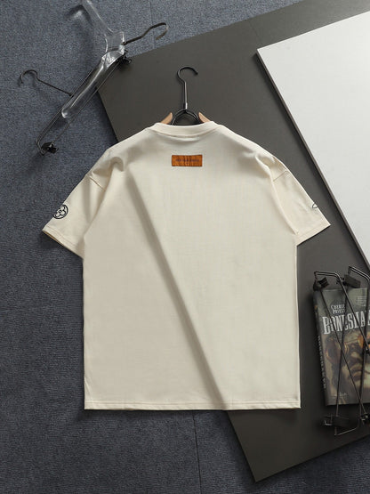 260415 New high-quality simple embroidery design T-shirt
