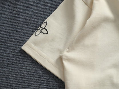 260415 New high-quality simple embroidery design T-shirt
