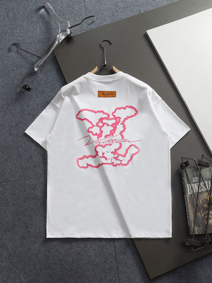 260415 New high-quality full-print gradient inkjet short-sleeved T-shirt