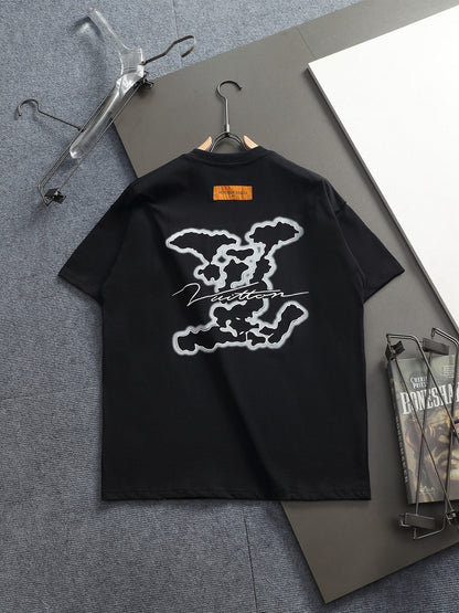 260415 New high-quality full-print gradient inkjet short-sleeved T-shirt