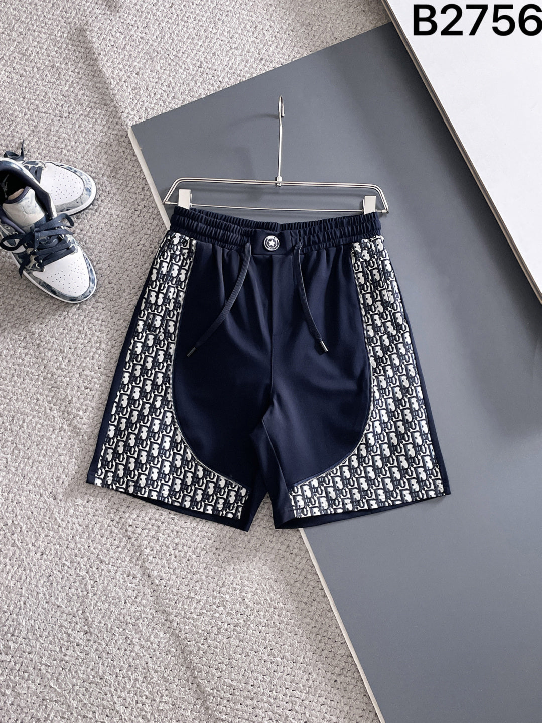 260415 New high-quality unique patchwork design knitted shorts