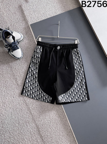 260415 New high-quality unique patchwork design knitted shorts