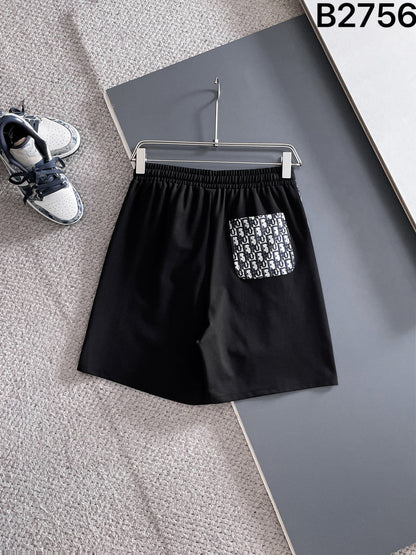 260415 New high-quality unique patchwork design knitted shorts