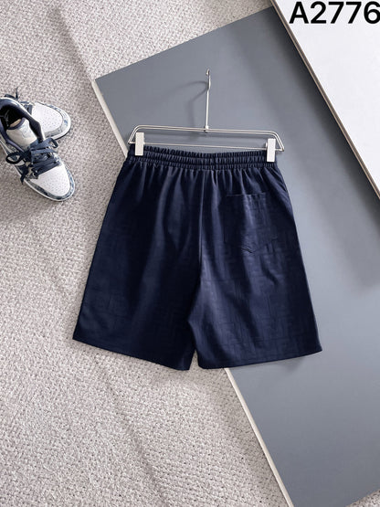 260415 New high-quality custom fabric woven belt-knit shorts