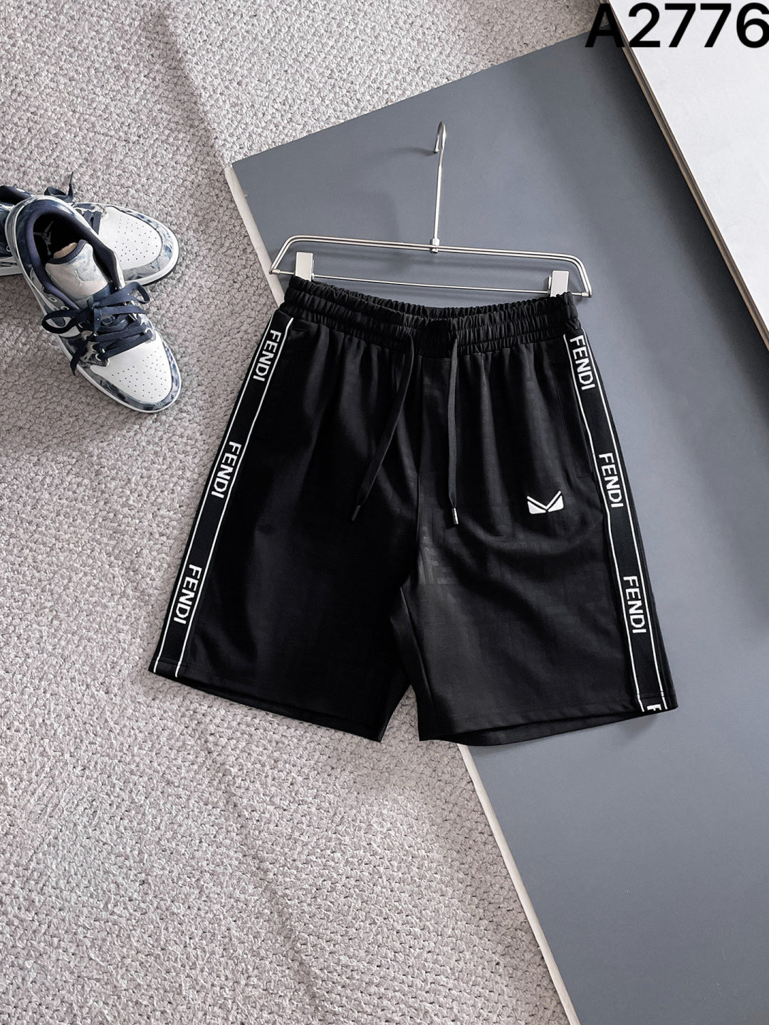 260415 New high-quality custom fabric woven belt-knit shorts