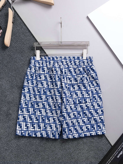 260421 New high-quality full-print jacquard denim shorts