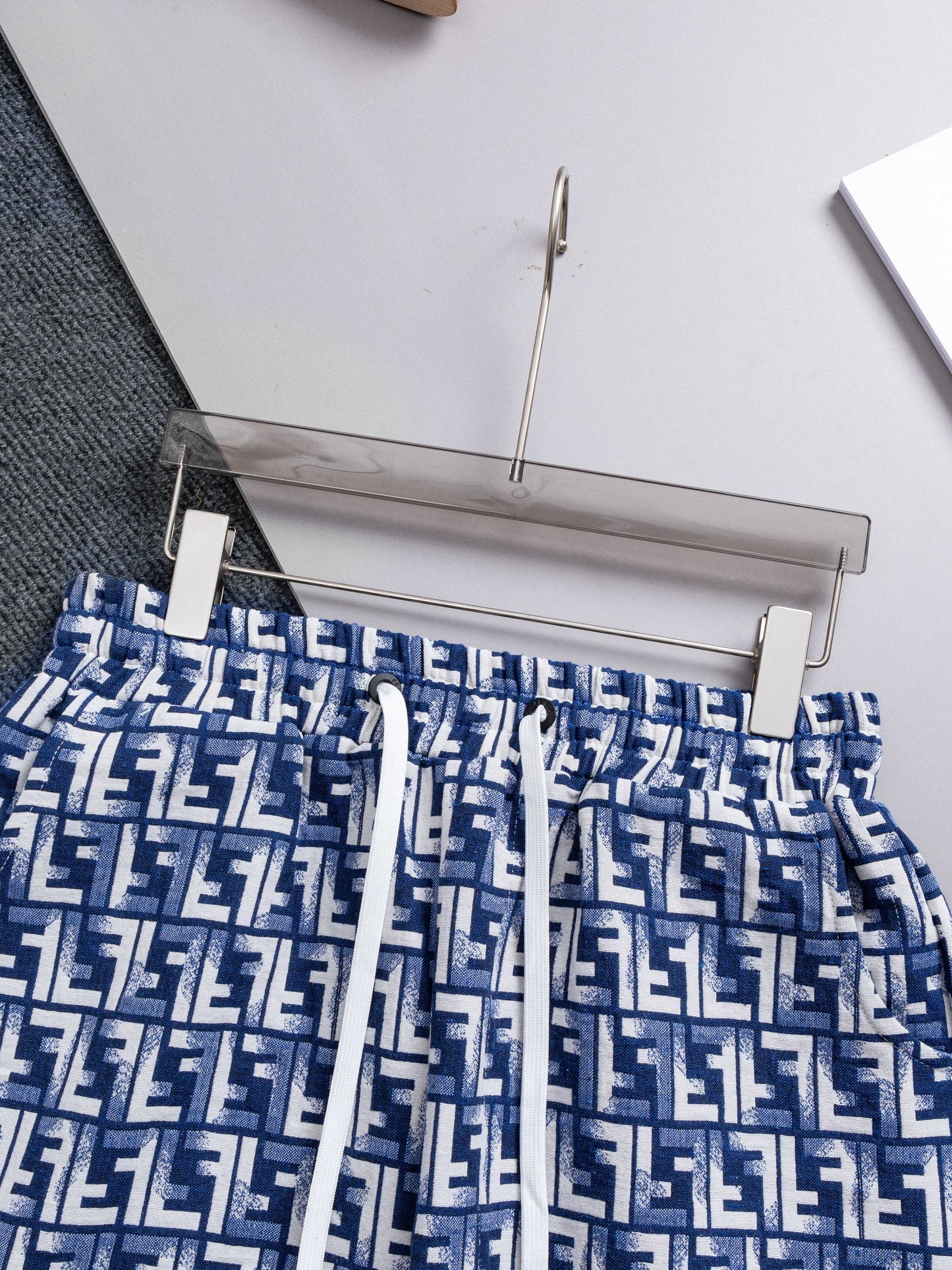 260421 New high-quality full-print jacquard denim shorts