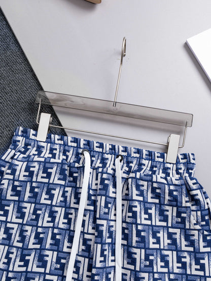 260421 New high-quality full-print jacquard denim shorts