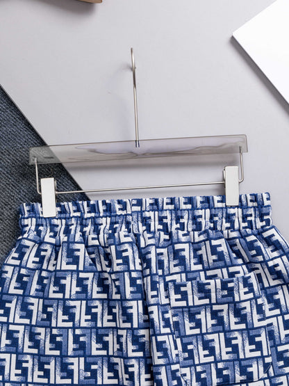 260421 New high-quality full-print jacquard denim shorts