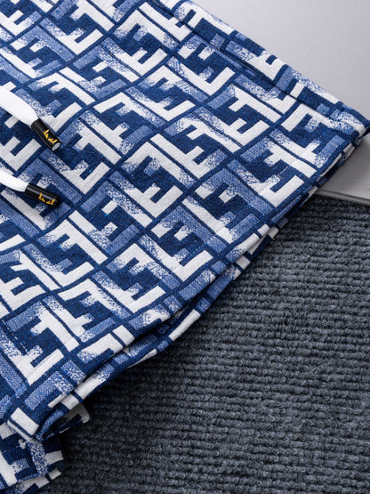 260421 New high-quality full-print jacquard denim shorts