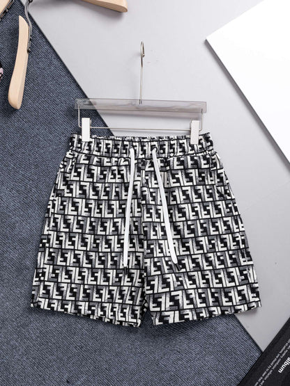 260421 New high-quality full-print jacquard denim shorts