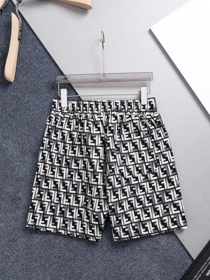 260421 New high-quality full-print jacquard denim shorts