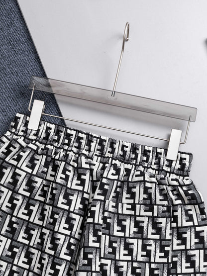 260421 New high-quality full-print jacquard denim shorts