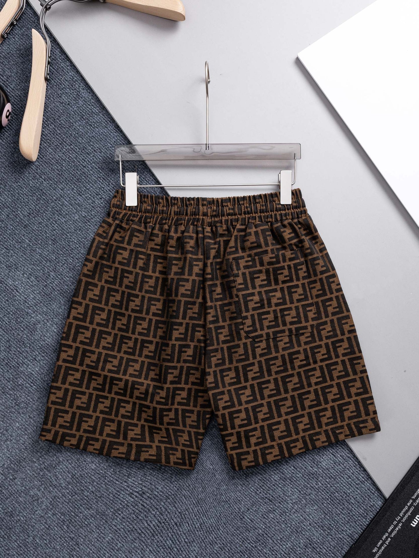 260421 New high-quality full-print jacquard denim shorts