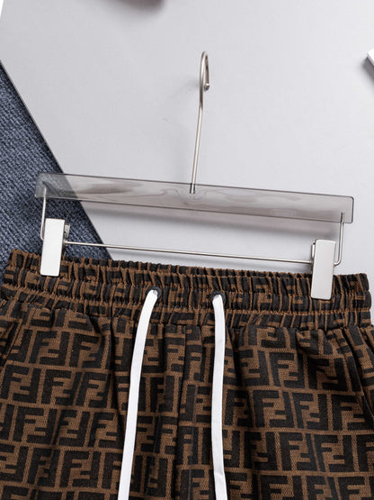 260421 New high-quality full-print jacquard denim shorts