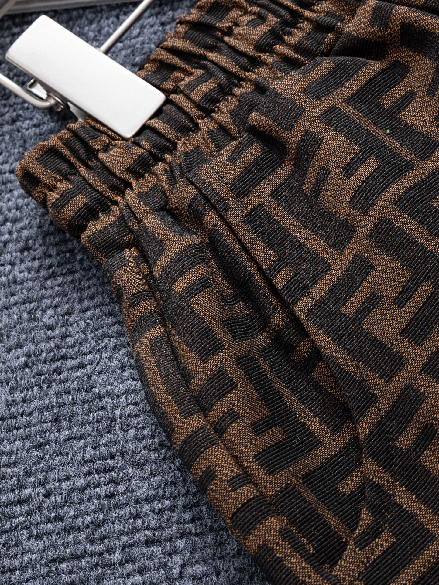 260421 New high-quality full-print jacquard denim shorts