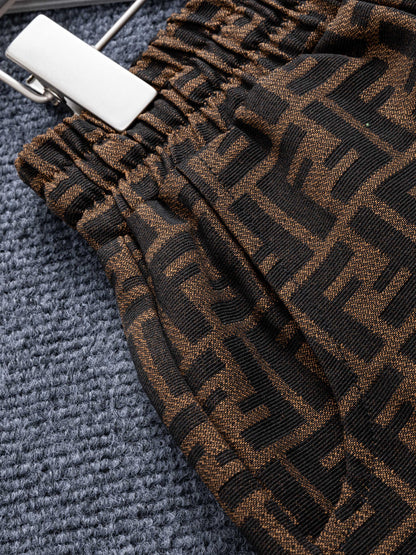 260421 New high-quality full-print jacquard denim shorts