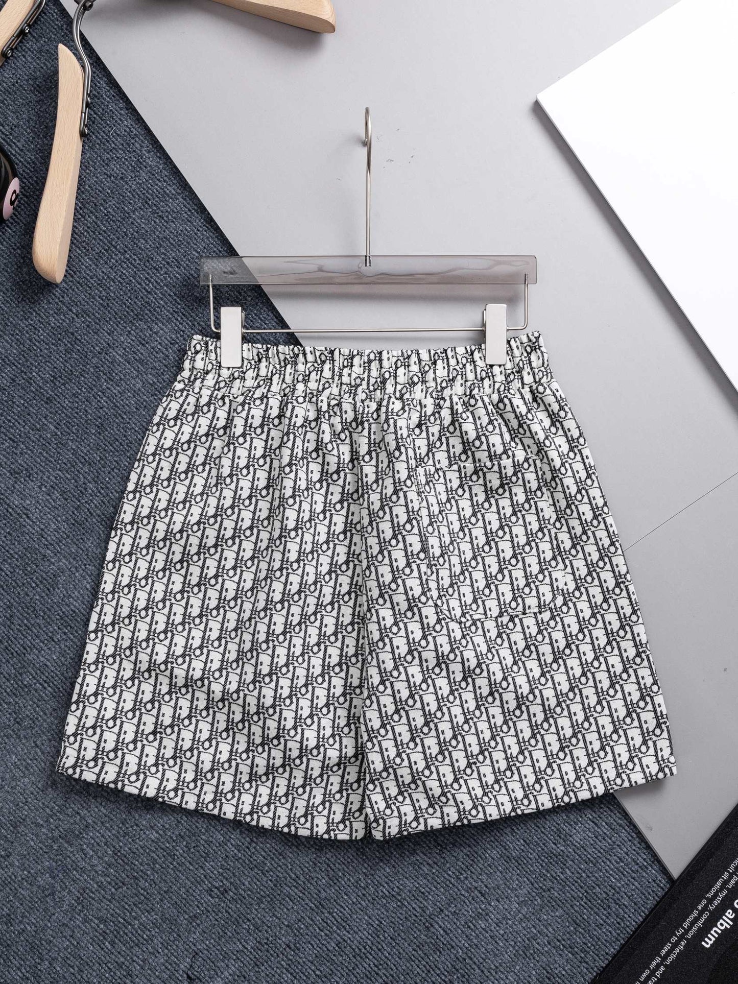 260421 New high-quality full-print jacquard denim shorts