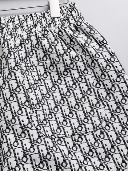 260421 New high-quality full-print jacquard denim shorts