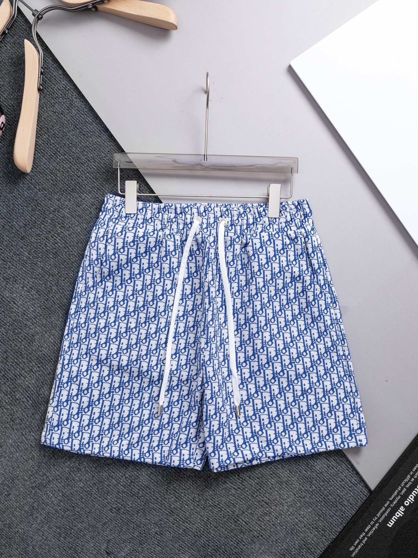 260421 New high-quality full-print jacquard denim shorts