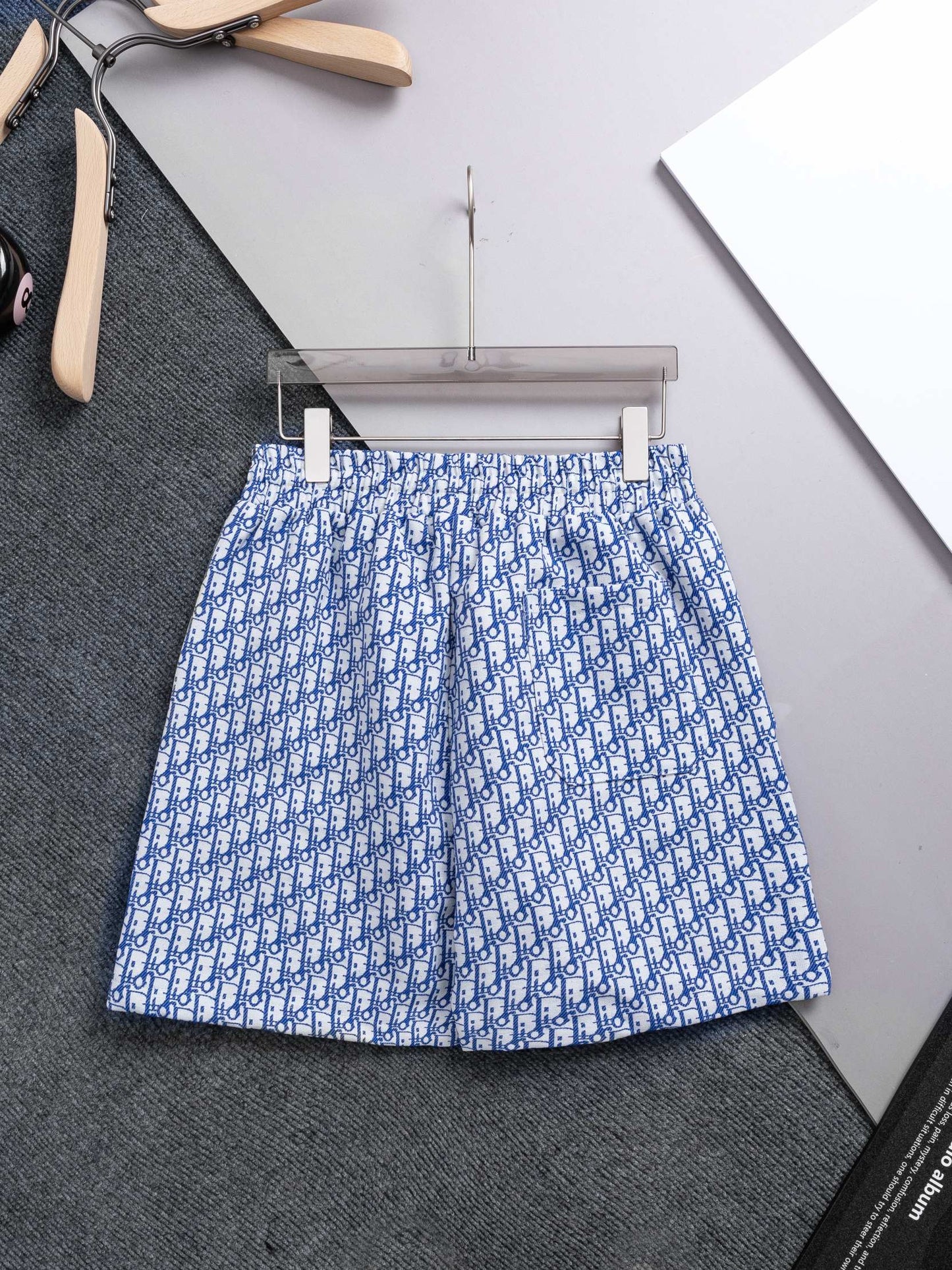260421 New high-quality full-print jacquard denim shorts