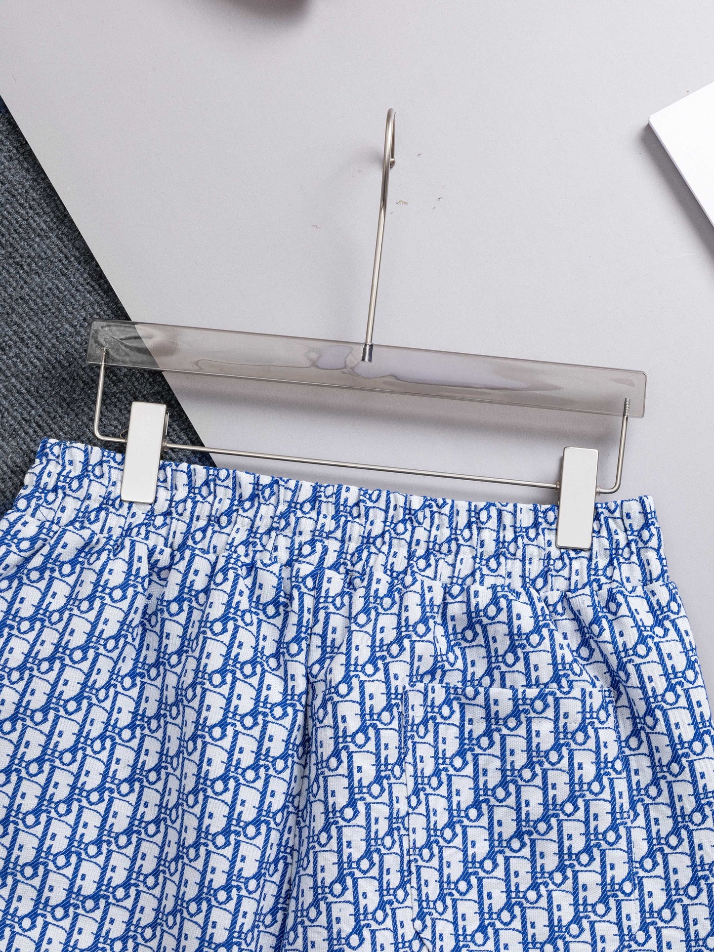 260421 New high-quality full-print jacquard denim shorts
