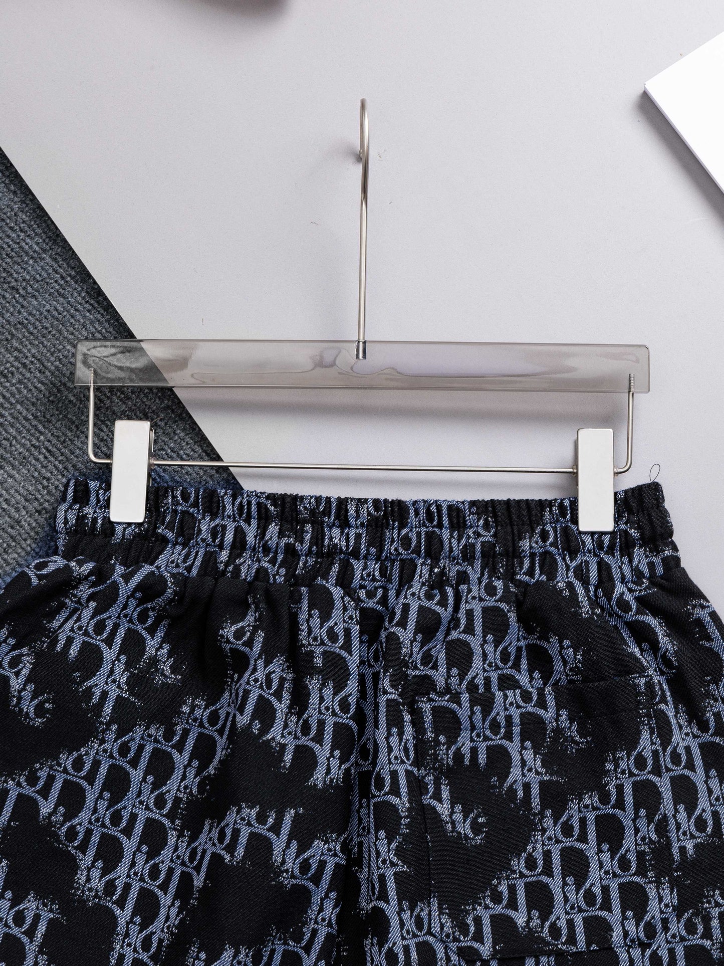 260421 New high-quality full-print heavy-duty washed jacquard denim shorts