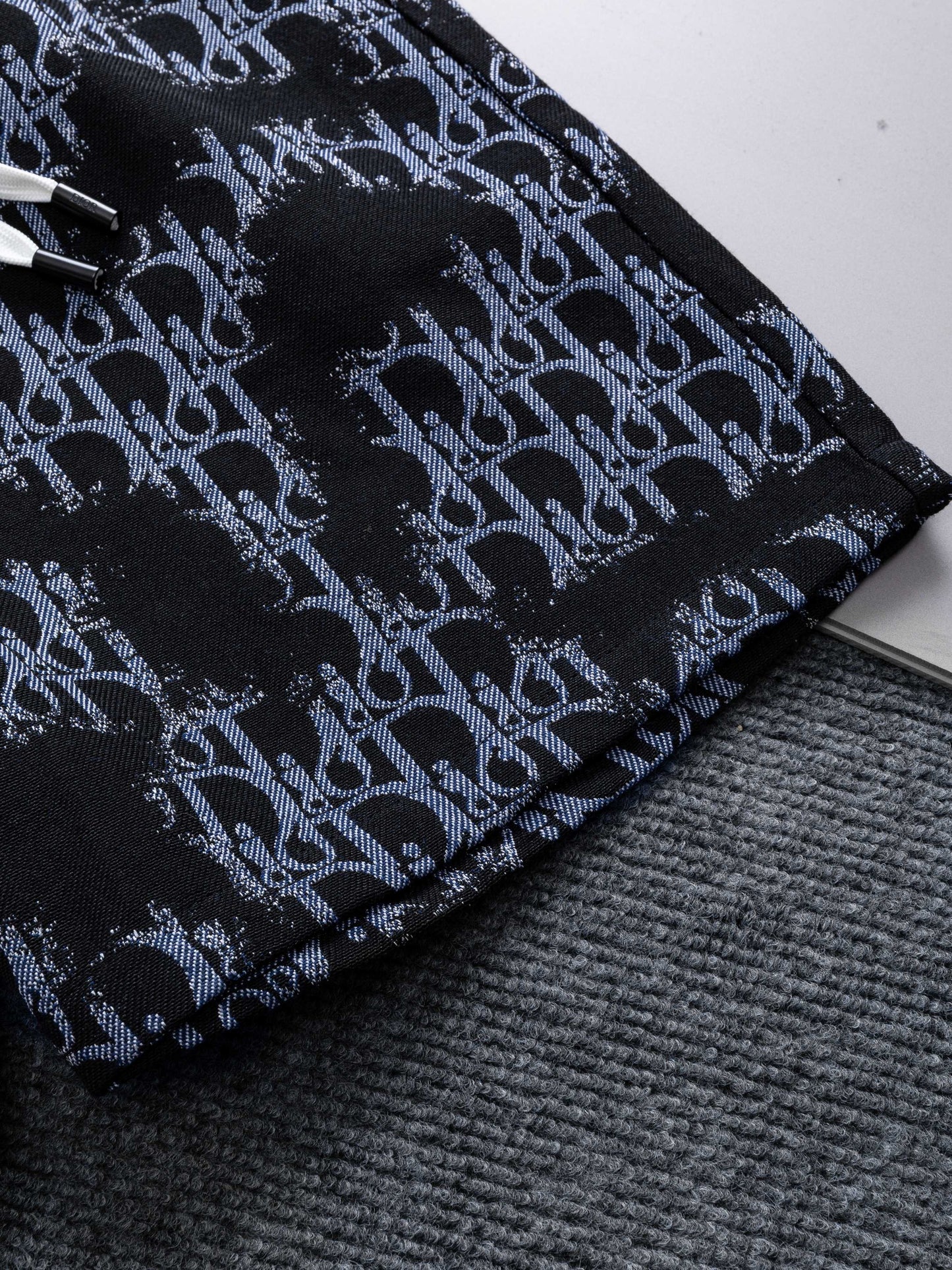 260421 New high-quality full-print heavy-duty washed jacquard denim shorts