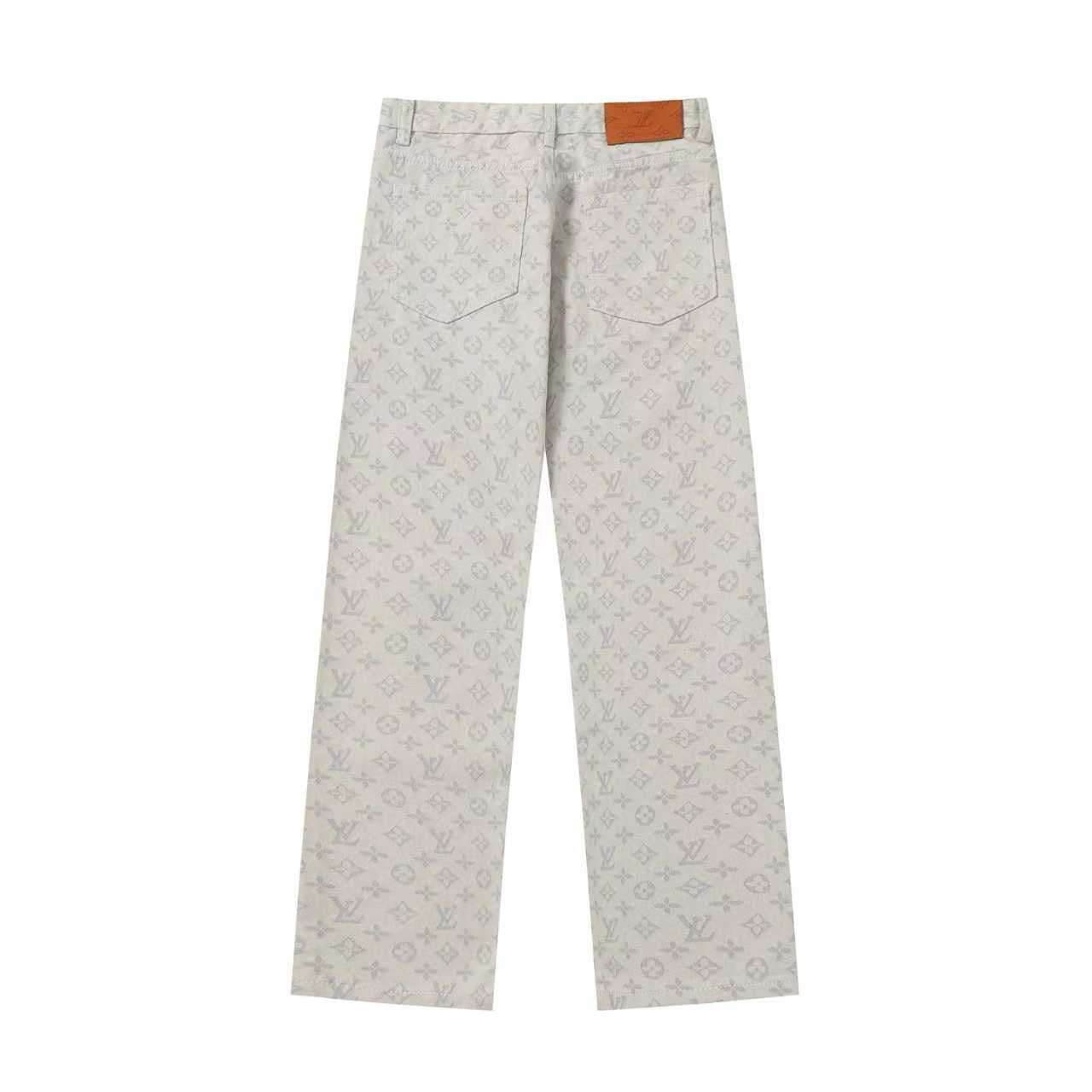 260421 New high-quality American-style retro full-length jacquard slim-fit jeans