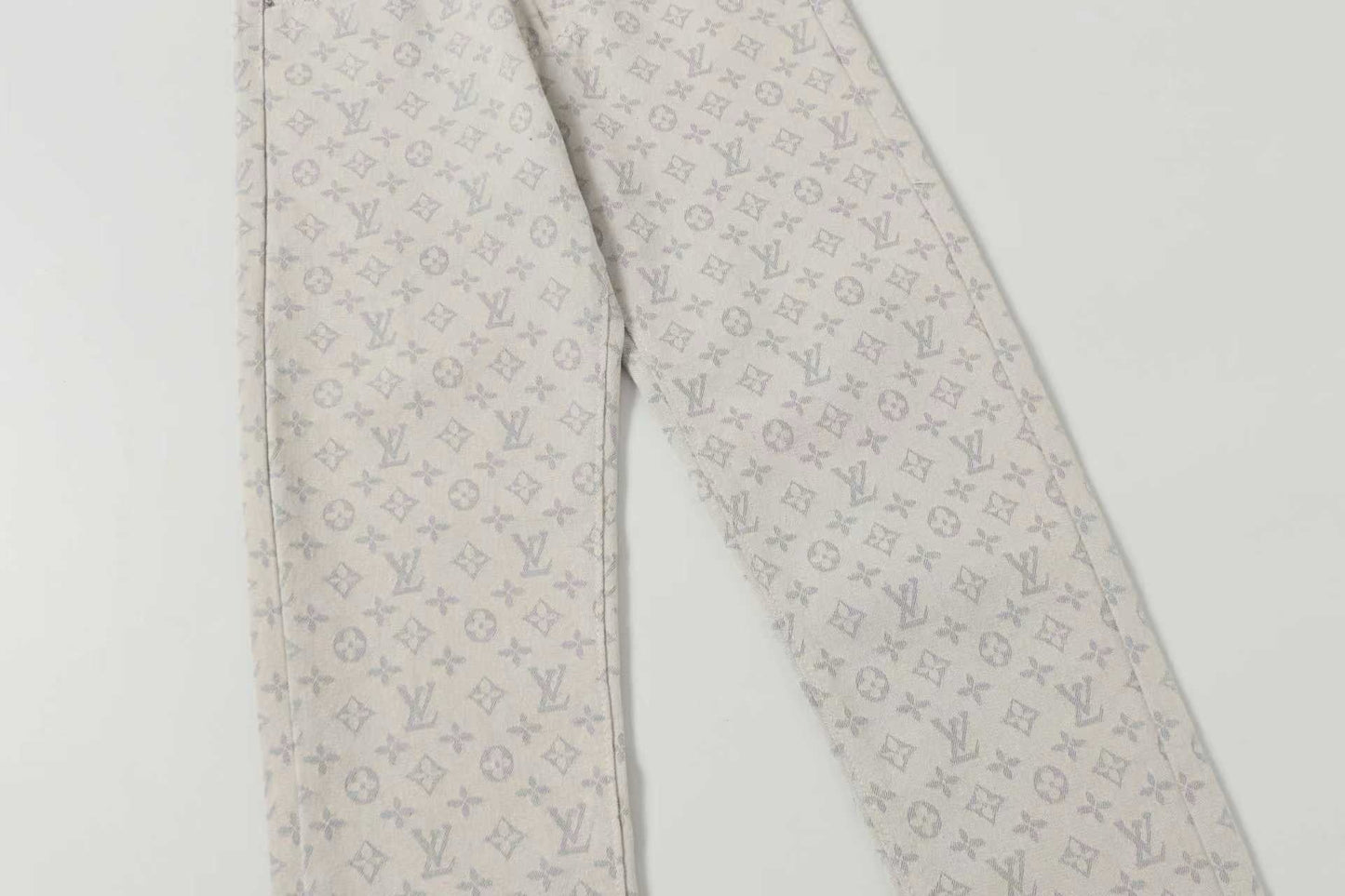 260421 New high-quality American-style retro full-length jacquard slim-fit jeans