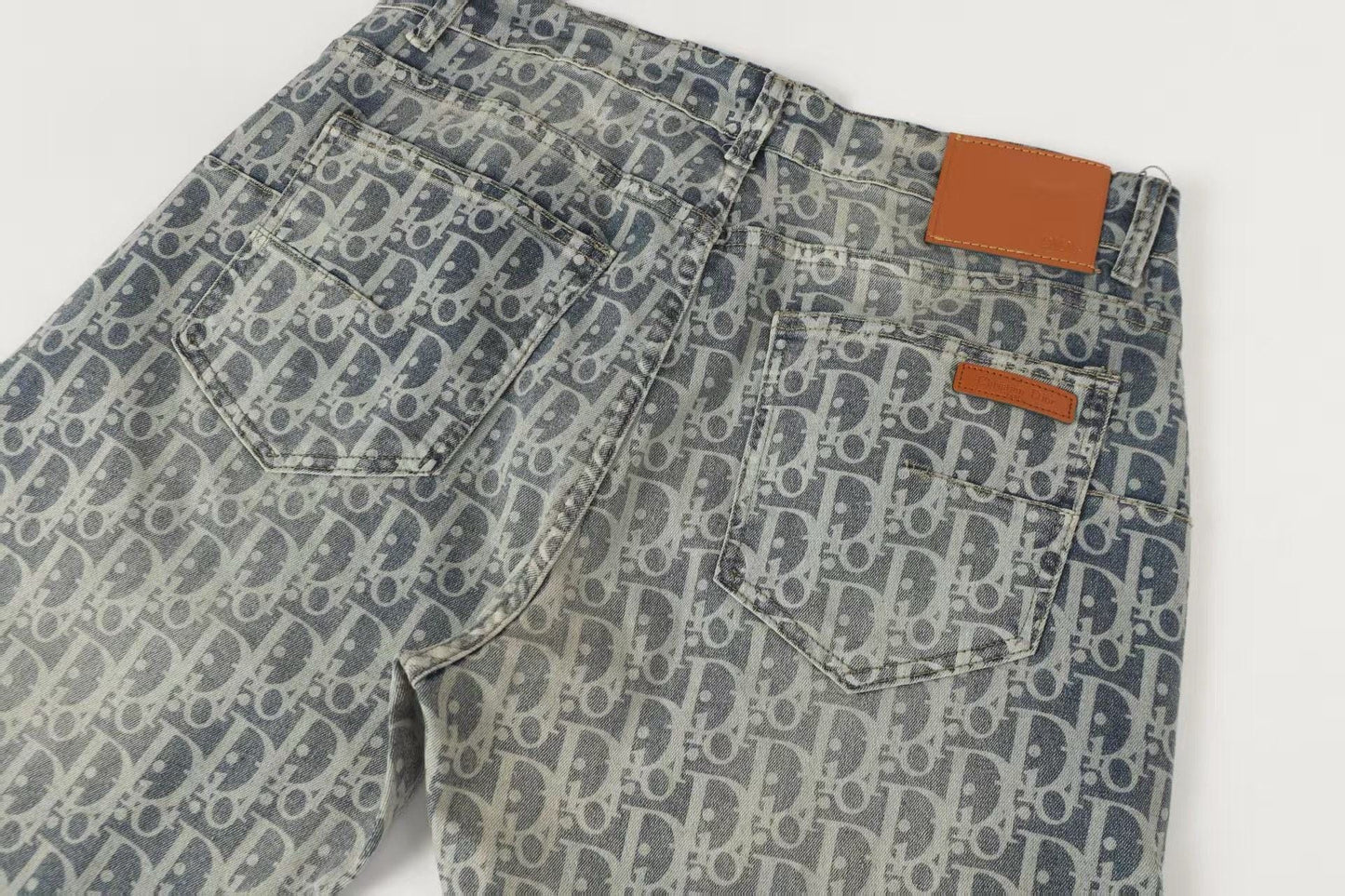 260421 New high-quality jacquard casual printed denim pants