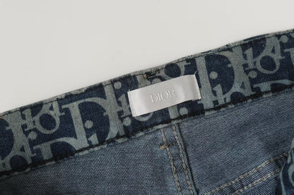 260421 New high-quality jacquard casual printed denim pants