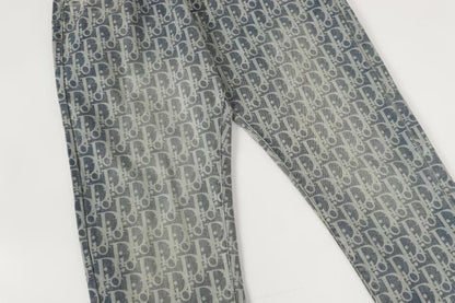 260421 New high-quality jacquard casual printed denim pants