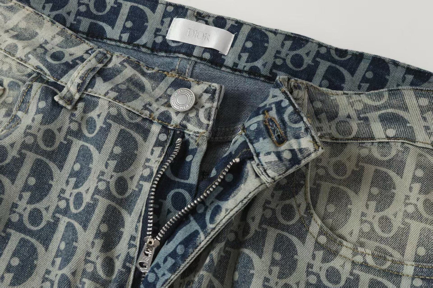 260421 New high-quality jacquard casual printed denim pants