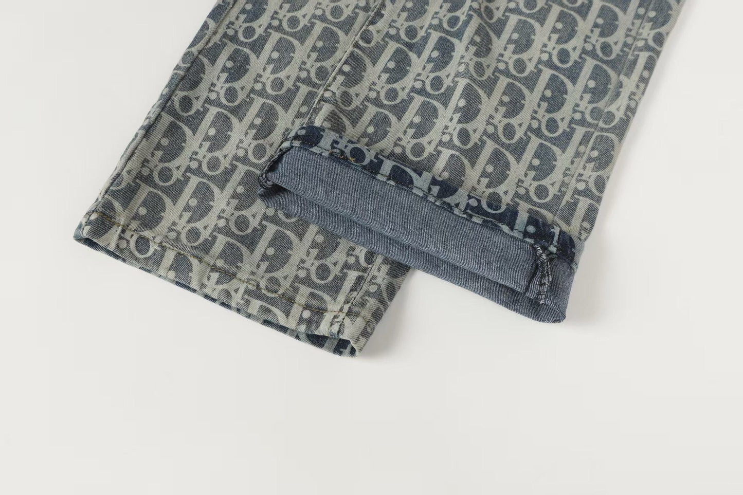 260421 New high-quality jacquard casual printed denim pants
