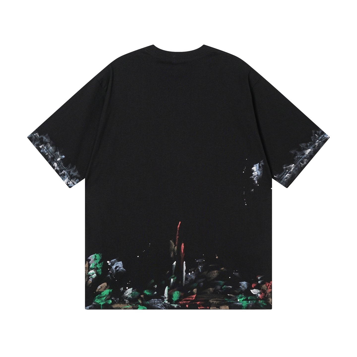 260421 New high-quality heavy-duty artistic color-painted embroidered T-shirt