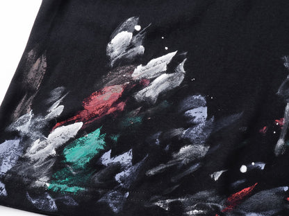 260421 New high-quality heavy-duty artistic color-painted embroidered T-shirt