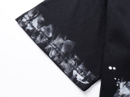 260421 New high-quality heavy-duty artistic color-painted embroidered T-shirt