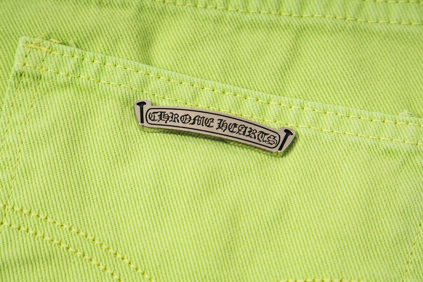 260421 New high-quality leather-stitched workwear washed denim pants
