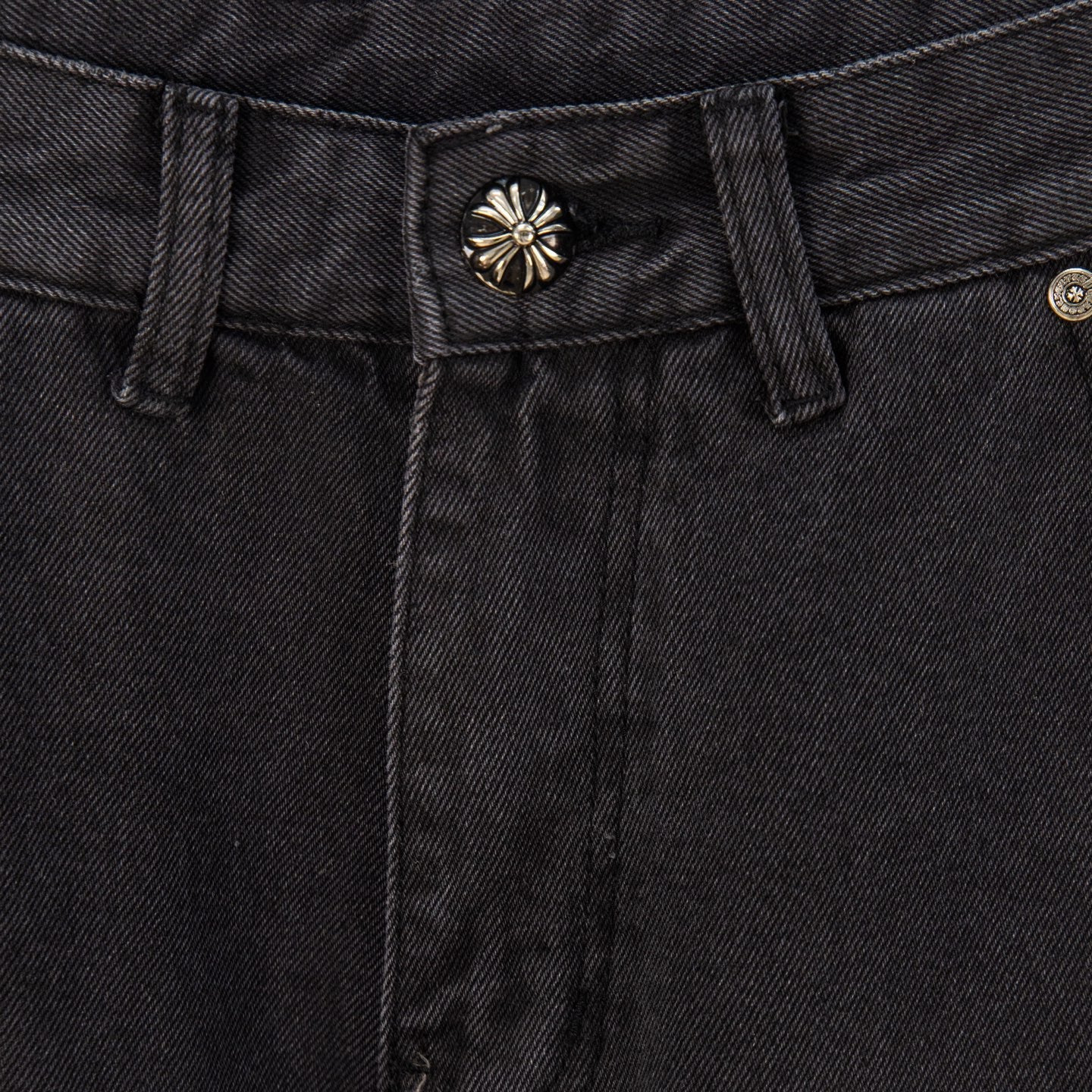 260421 New high-quality leather-stitched workwear washed denim pants