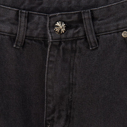 260421 New high-quality leather-stitched workwear washed denim pants