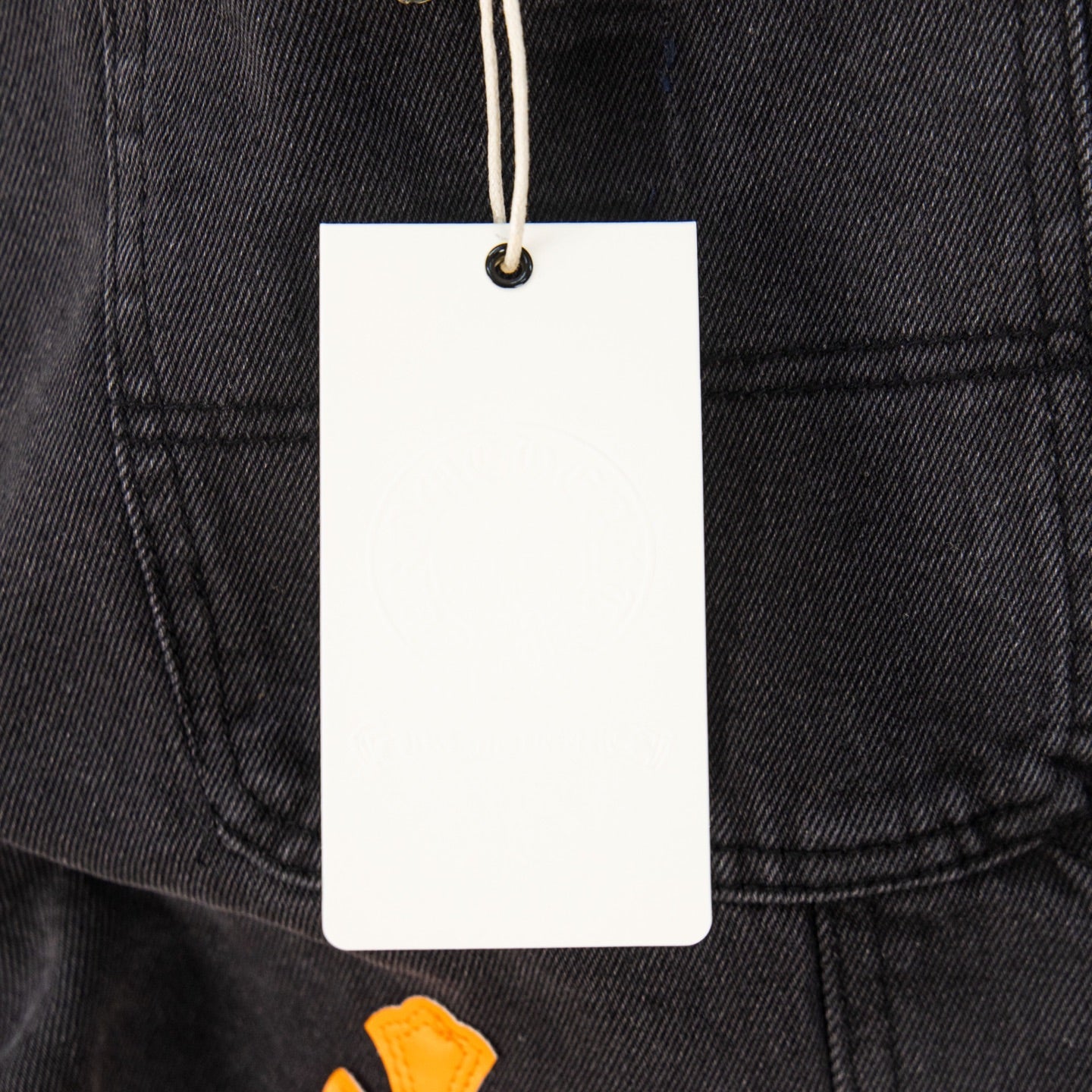 260421 New high-quality leather-stitched workwear washed denim pants