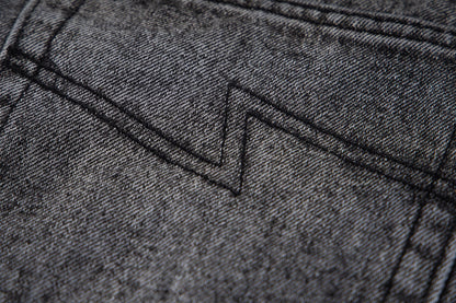 260421 New high-quality black and white gradient lightning jeans
