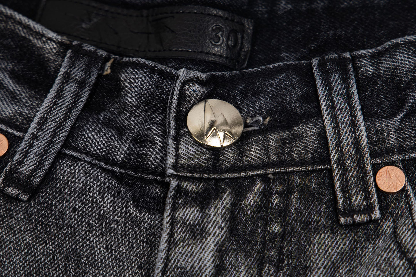 260421 New high-quality black and white gradient lightning jeans
