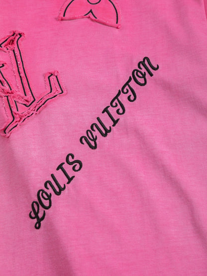 260421 New high-quality special washing process heavy embroidery T-shirt