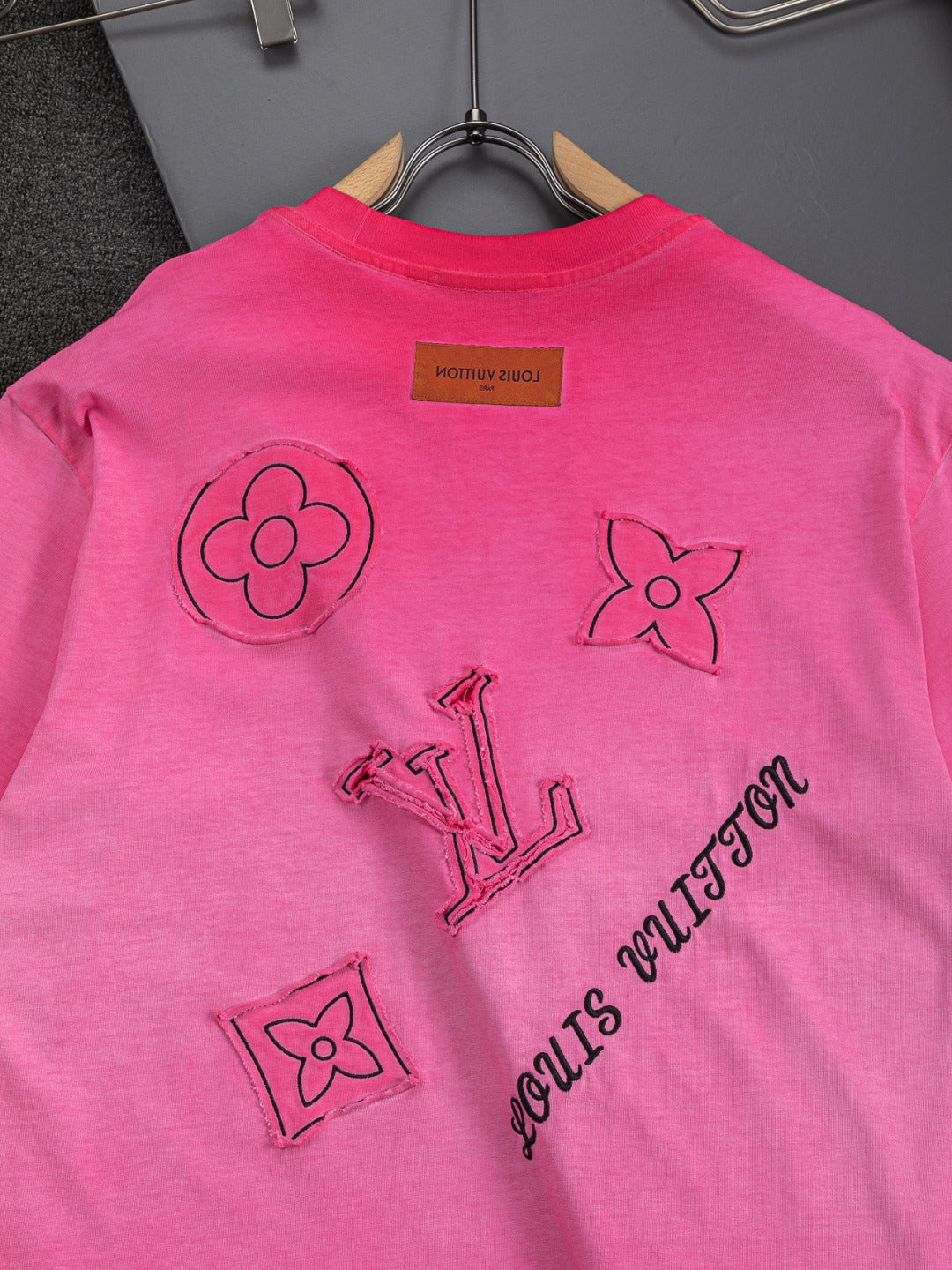 260421 New high-quality special washing process heavy embroidery T-shirt